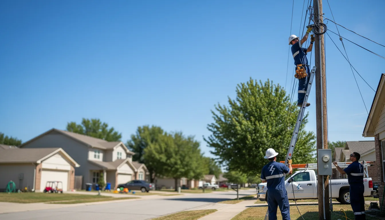 Residential electrician providing installation services in Carnegie, OK